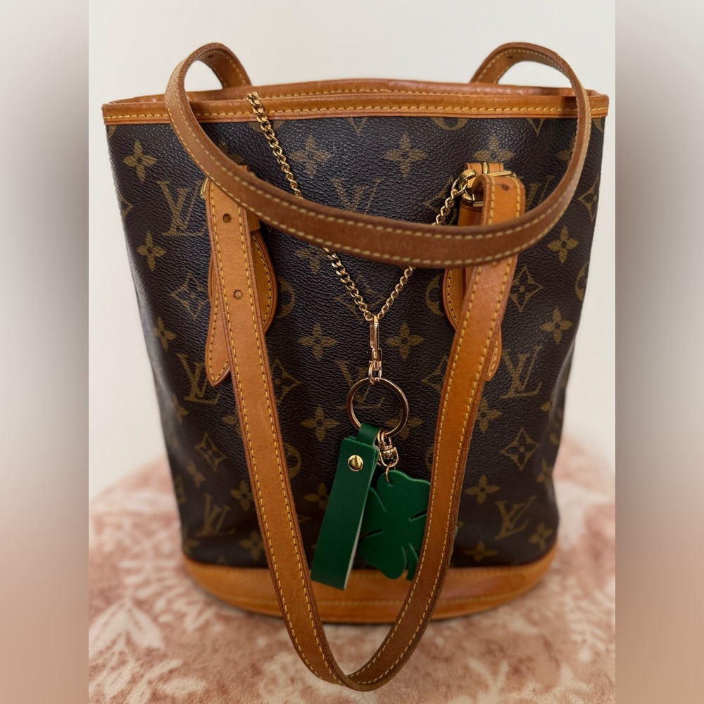 AUTHENTIC!! LOUIS VUITTON Petit Bucket Monogram Canvas ||